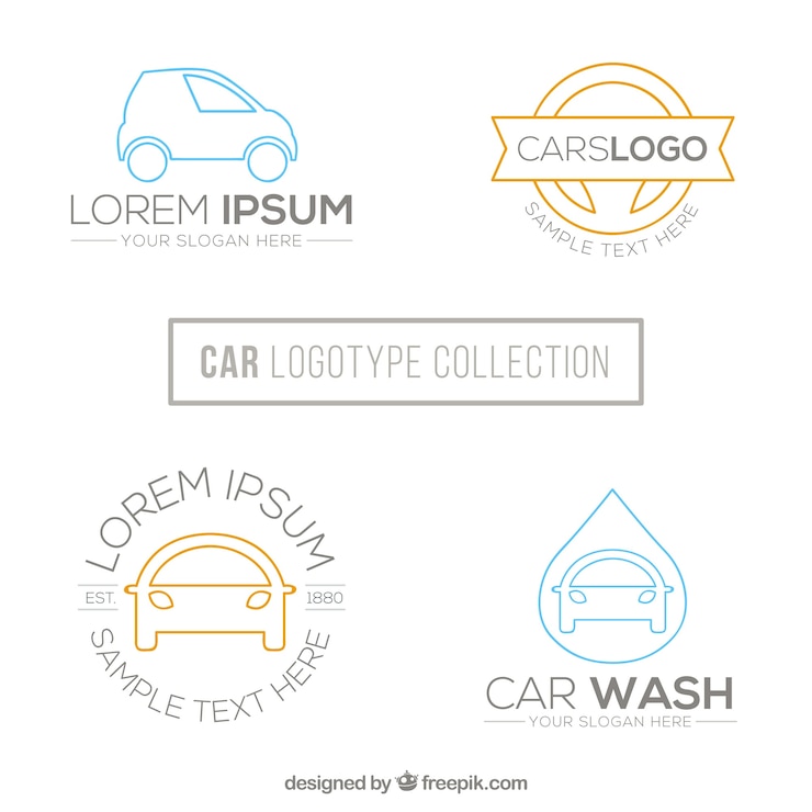Free Vector pack of nice car logos