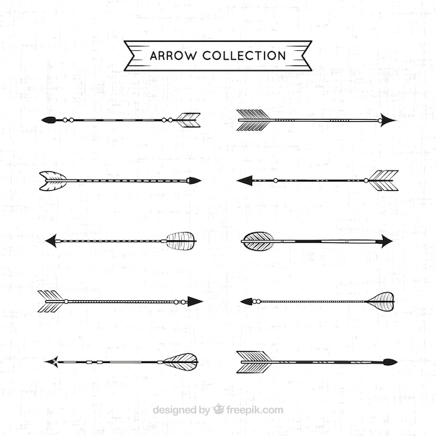 Free vector pack of nice linear arrows