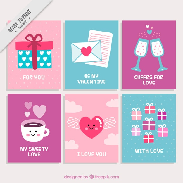 Pack of nice valentine cards