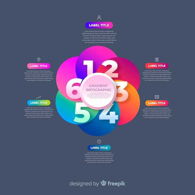 다채로운 infographic 평면 디자인의 팩