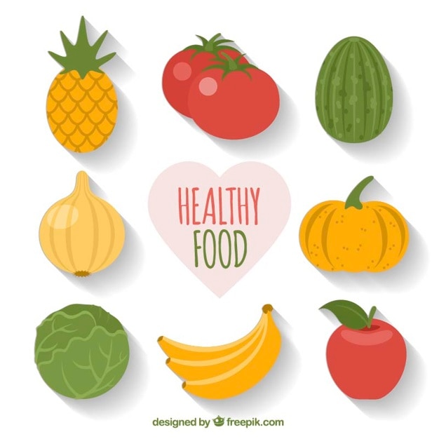 Бесплатное векторное изображение Пакет здорового питания