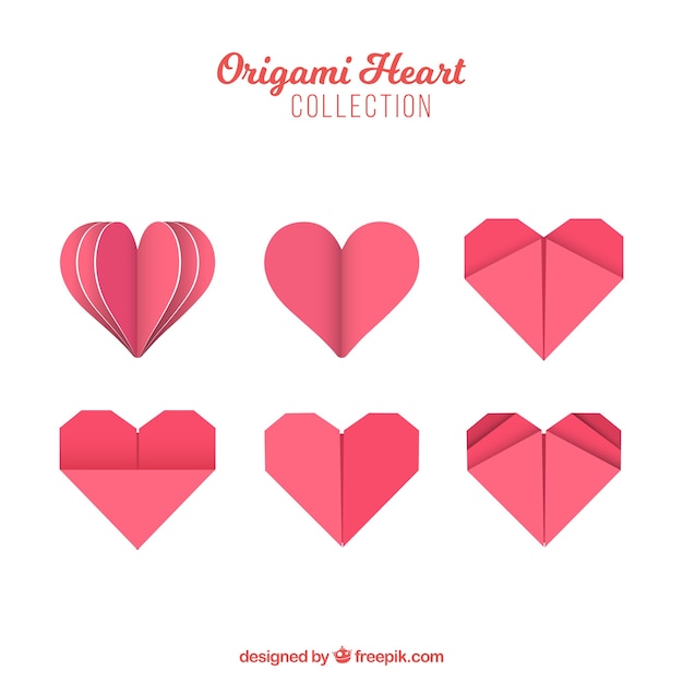 Пакет оригами сердца