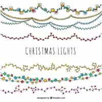 Free vector pack of ornamental hand drawn lights