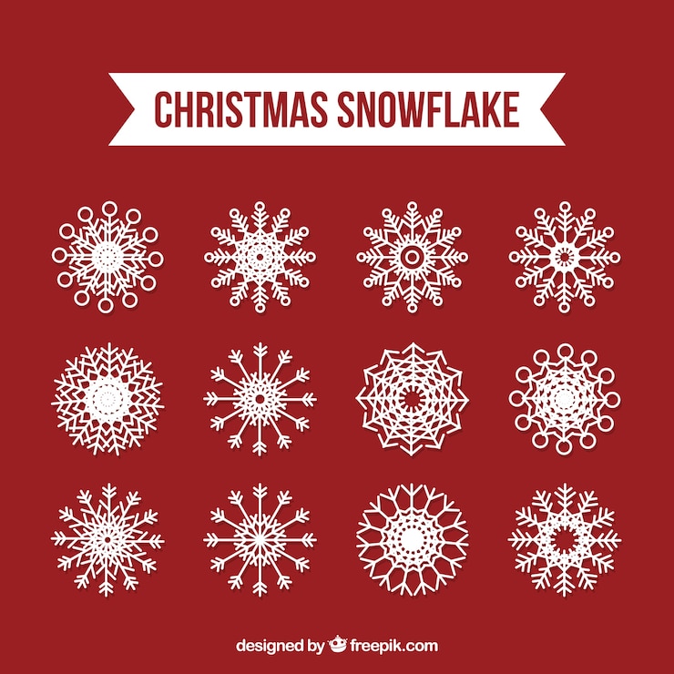 Free Vector pack of ornamental snowflakes
