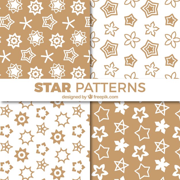 Pack of ornamental stars in vintage style