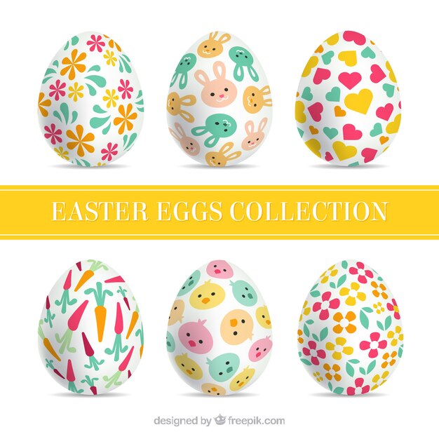 Pack of painted easter eggs