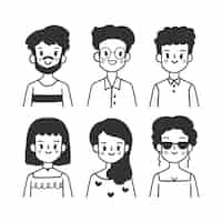 Free vector pack of people avatars