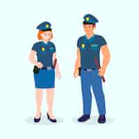 Free vector pack of police illustration
