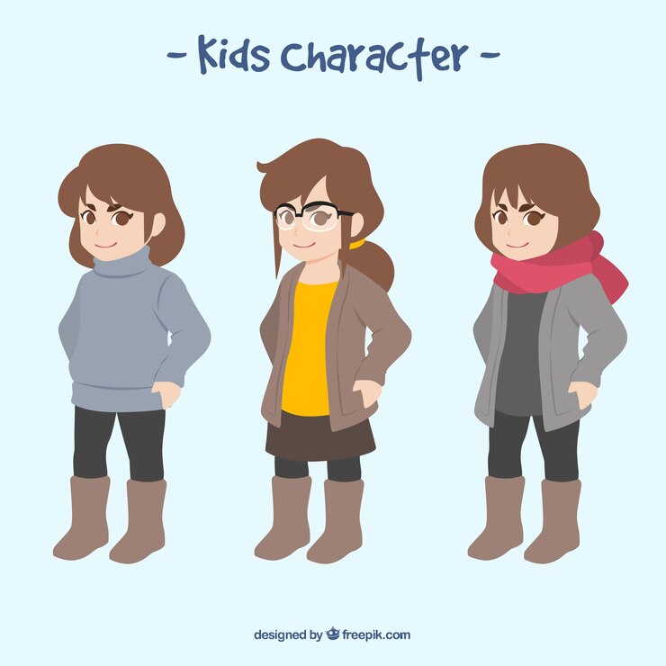 免費 Vector 一群穿著不同服裝的漂亮女孩
