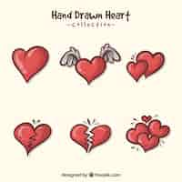 Free vector pack of pretty hearts