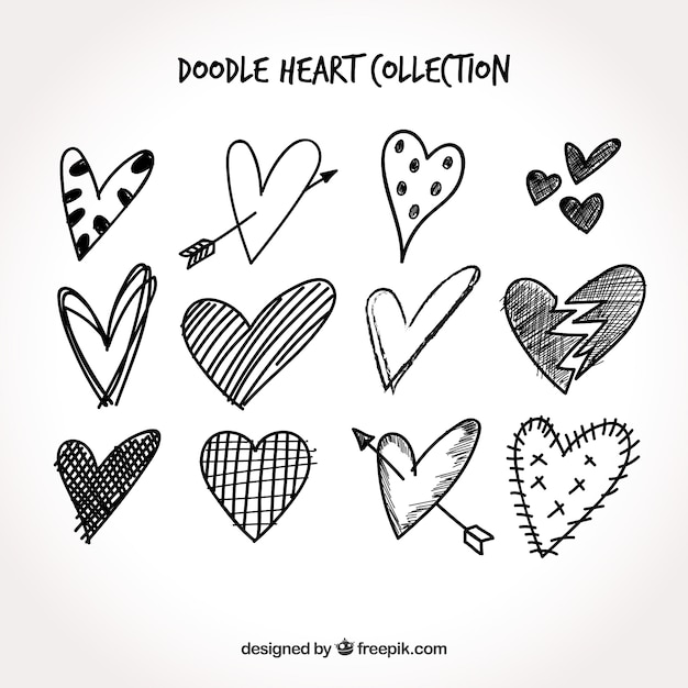 Free Vector pack of pretty hearts