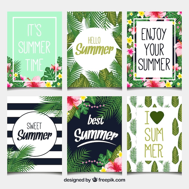 Пакет реалистичных летних открыток