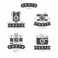 Free vector pack of retro camera logos