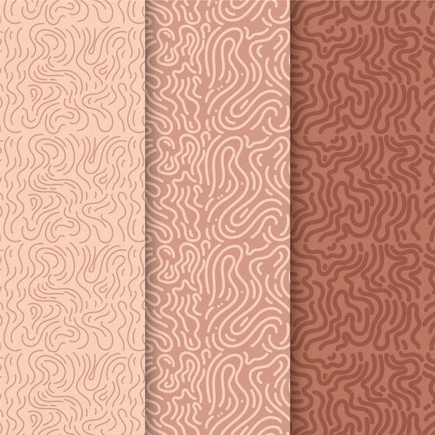 Free vector pack of rounded lines patterns