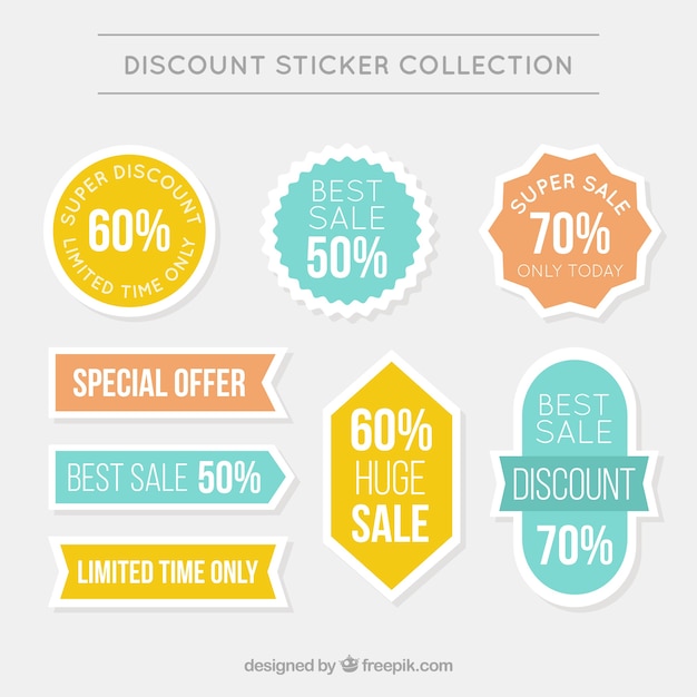 Free vector pack of sale sticker