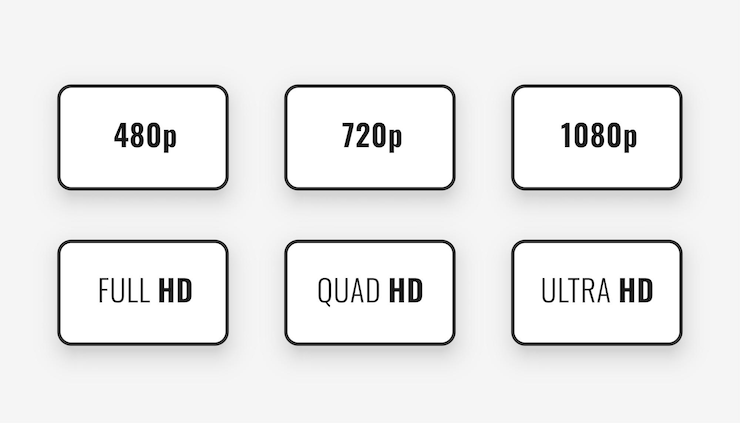Free Vector pack of screen resolution dimension tag icon design