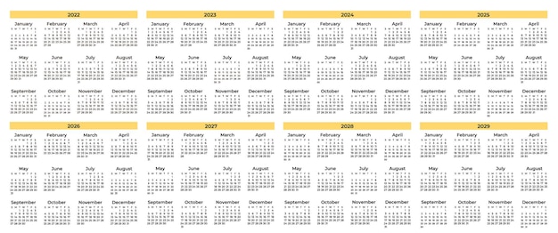 Vettore gratuito confezione da diversi calendari minimal