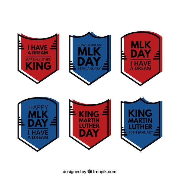 Упаковка из шести значков готовы к Мартину Лютеру Кингу день