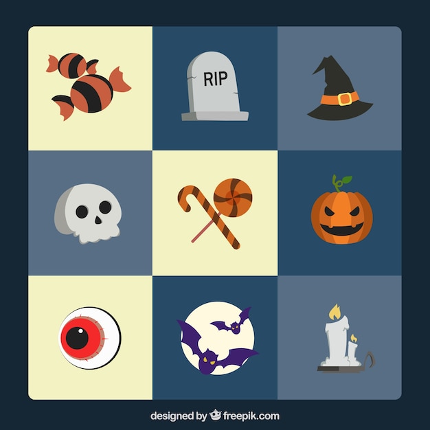 Pack of six halloween items