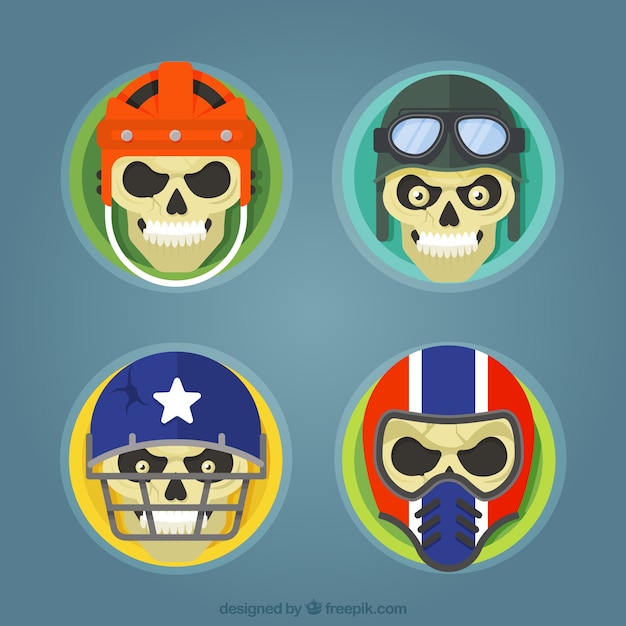 Pack of skull stickers