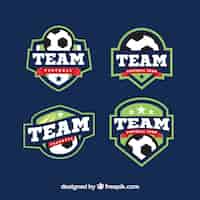 Free vector pack of soccer stickers