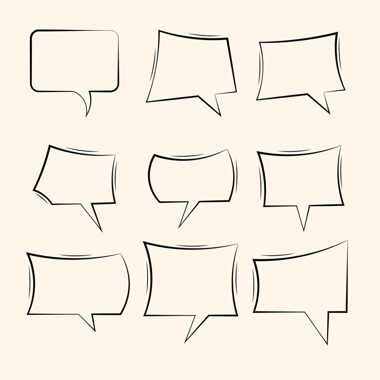 Free Vector pack of speech or chat bubbles