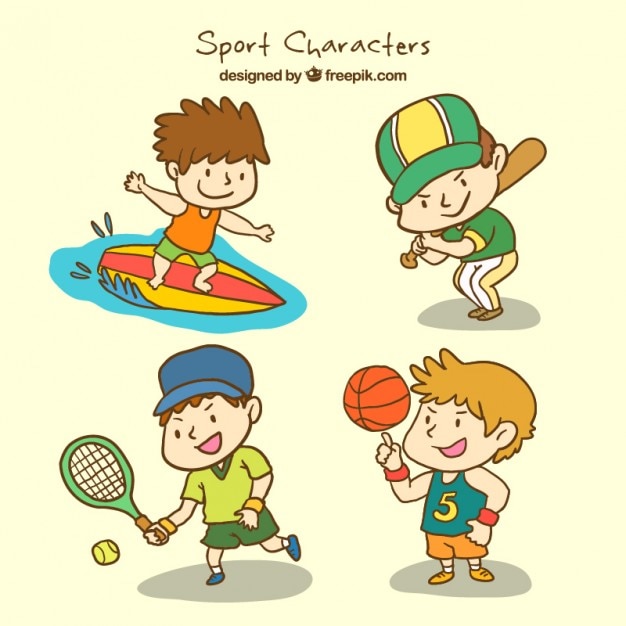 Free Vector pack of sport characters