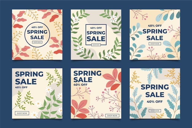 Pack of spring instagram posts