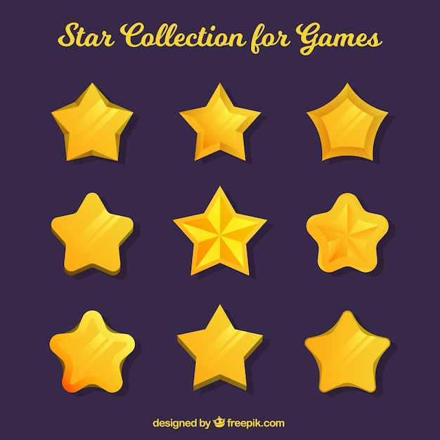 Free vector pack of stars for games