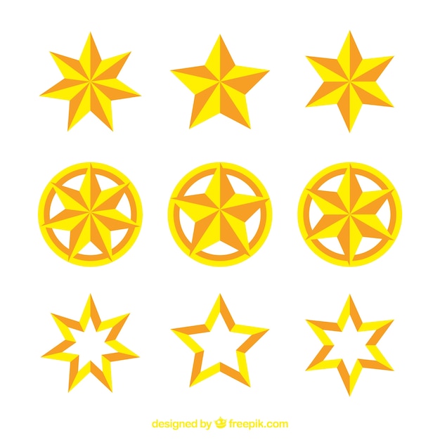 Free vector pack of stars