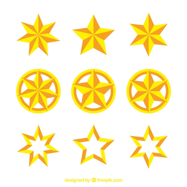 Free vector pack of stars