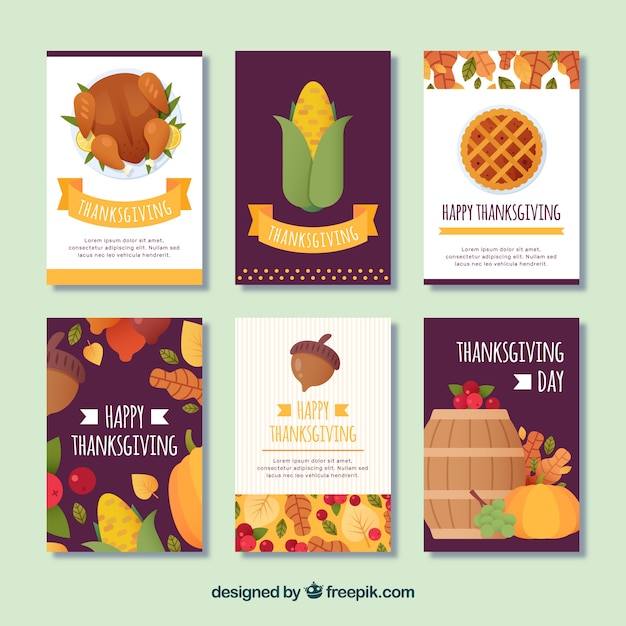 Pack of thanksgiving cards