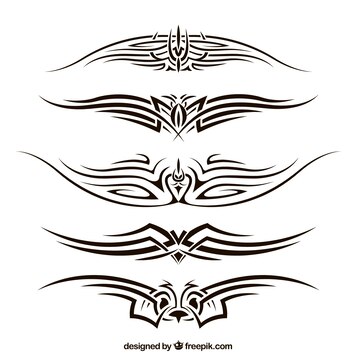 Free Vector | Pack of tribal tattoos
