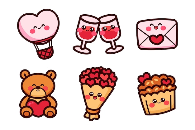 Free vector pack of valentine's day elements