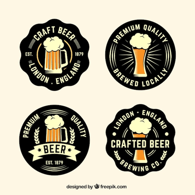 Pack of vintage beer stickers