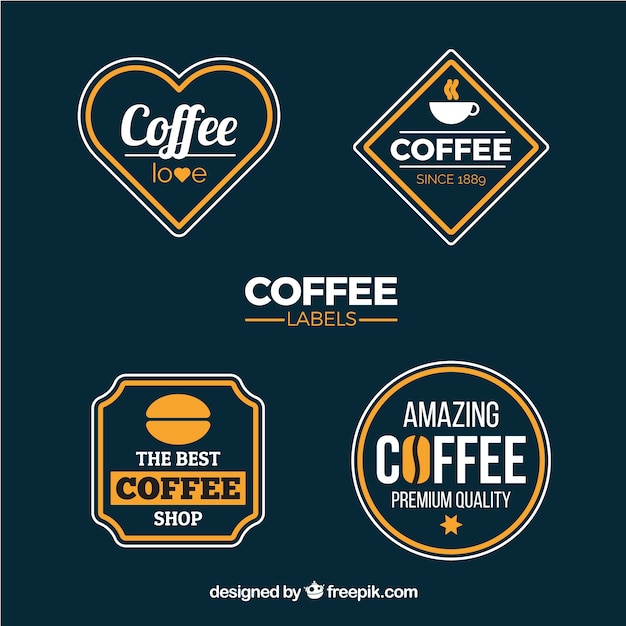 Free vector pack of vintage cafeteria stickers