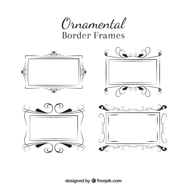 Pack of vintage decorative frames