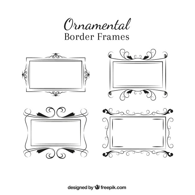 Pack of vintage decorative frames