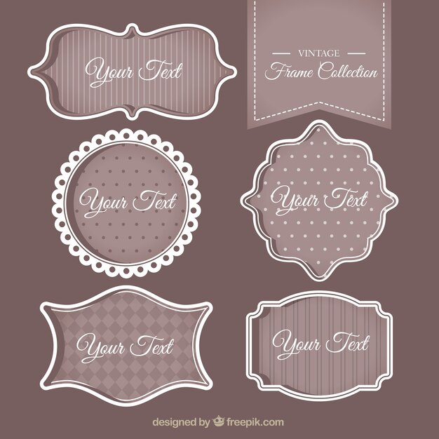 Free vector pack of vintage decorative text frames