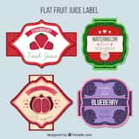 Free vector pack of vintage fruit stickers