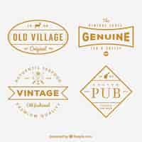 Free vector pack of vintage logos