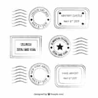 Free vector pack of vintage stamps