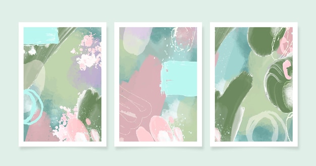 Pack of watercolor abstract covers