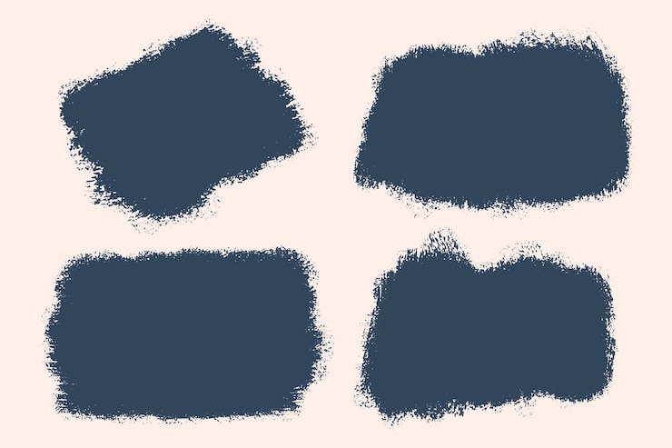 Free Vector pack of watercolor ink texture background with brush stroke effect