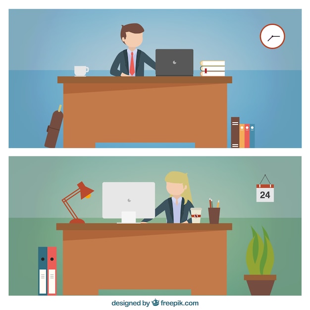 Free vector pack of workplace