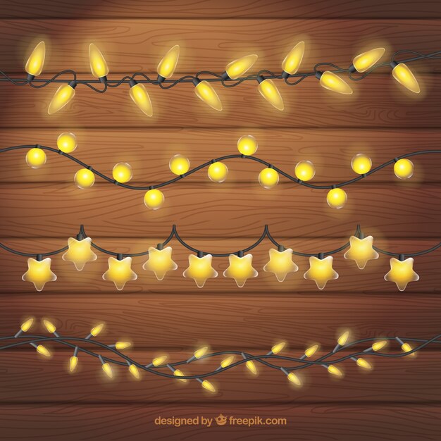 Pack of yellow christmas lights