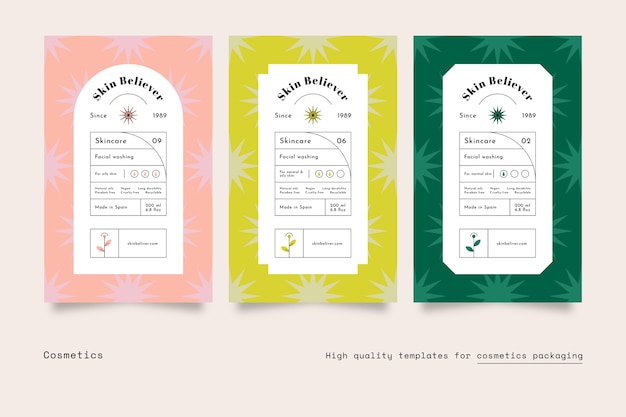 Free vector packaging label template design