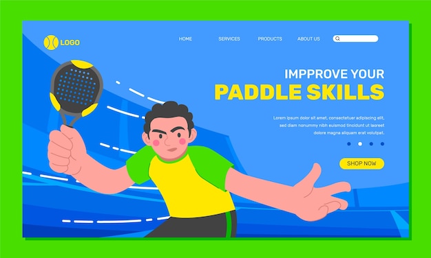 Paddle tennis template design