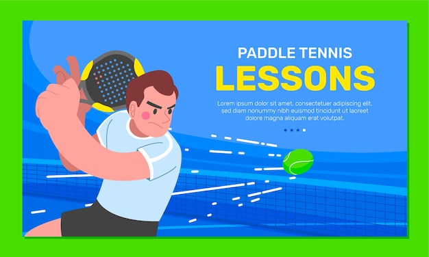 Vettore gratuito progettazione del modello per il paddle tennis