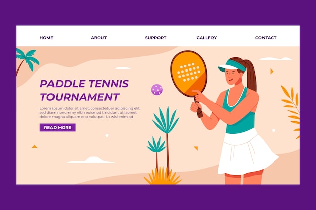 Paddle tennis template design